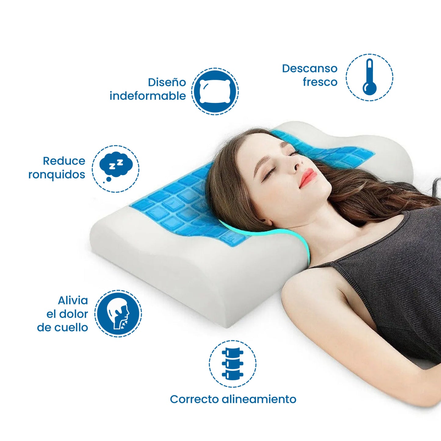 💤Almohada Memory Gel RG - Descanso Perfecto y Frescura Garantizada❄️