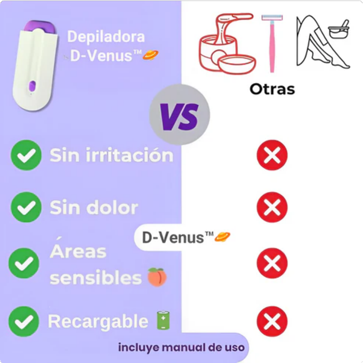 ✨Depiladora Venus|Elimina el vello de raíz y cuida tu piel como nunca🌟