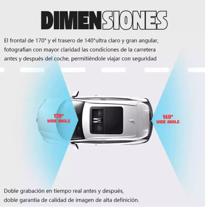 🚗 Espejo Retrovisor Doble Cámara Full HD: ¡Conduce con Seguridad y Visión Total! 🚗